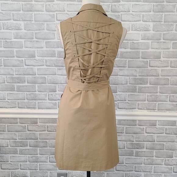 Charlie O Kinnucans Tunic Vest Wrap Corset Tie Back NEW S Lagenlook Minimalist - Picture 3 of 8